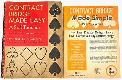 2 Contract Bridge books Made Easy & Made Simple ; Charles H. Goren 1949 & 1961 Foto 1 de 4