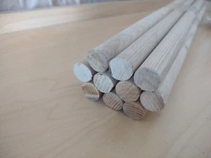 Aste per tasselli in legno non finito rovere 5/8" x 12-16" lotto confezioni da 10 pezzi #DR01 - Foto 1 di 3