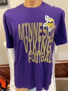 AWESOME Minnesota Vikings Adult Sz Lg Purple Cotton T-Shirt, NEW&NICE! - Picture 1 of 2