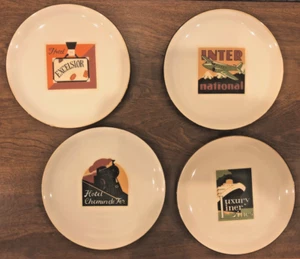 Platos de aperitivo Pottery Barn "Travel" (4) de 7,5" - Imagen 1 de 3