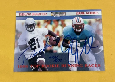 1996 Pro Line Tsuimanga Biakabutuka Eddie George Dual Auto /600 MD757 - Image 1 of 2
