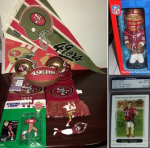 Lotto firmato San Francisco 49ers mini caschi SLU Rookie Auto Card Pennants Bobble - Foto 1 di 1