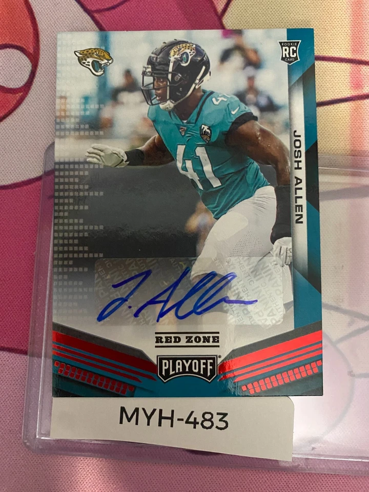 JOSH ALLEN 2019 PLAYOFF #266 ROOKIE AUTO RED ZONE - Image 1 of 2