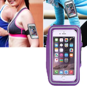 Purple Sport Arm bag Holder Fits Galaxy S4 S5 S6 S8/+/S7/Edge Note3 - Picture 1 of 1