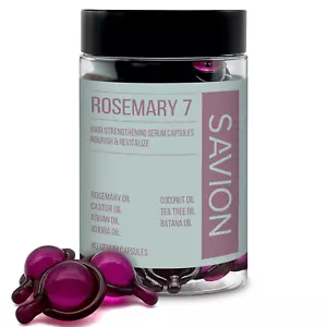 Rosemary Oil Hair Treatment Capsules - No Rinse Styling Serum with Castor, Argan - Picture 1 of 7