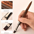 1PC Acrylic Nail Brush Pen Carving Pen Brush Flat Round Red Wood Acrylic Brush