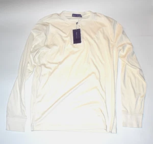 Ralph Lauren Purple Label Gr. L Classic Creme Neu mit Etikett 3 Knöpfe Henley 100% Baumwolle - Bild 1 von 11