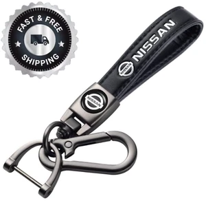 Llavero de cuero genuino llavero cordón accesorios regalo de negocios para Nissan - Imagen 1 de 10