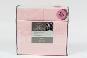 Kathy Ireland Home 300 Thread Count 100%Combed Cotton KING Sheet Set of 4 Coral - Picture 1 of 4