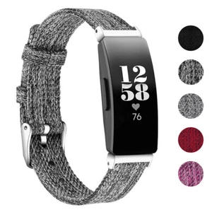 StrapsCo Woven Canvas Replacement Watch Band Strap for Fitbit Inspire/Inspire HR - Picture 1 of 20