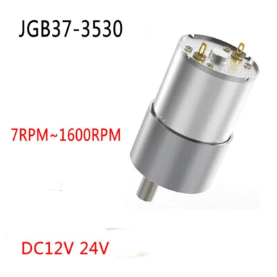 1x JGB37-3530 Mini DC Speed Reduction Motor 12V 24V Metal Gear High Torque Motor - Image 1 of 4