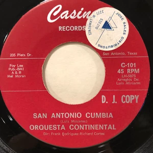 RARE Orquesta Continental - San Antonio CUMBIA LISTEN Latin 45RPM 198? Tex PROMO - Picture 1 of 6