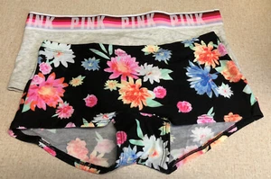 Pink Victoria Secret Panties Lot Of 2 Sz Small Pink Spellout - Picture 1 of 4