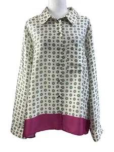 Zara Shirt Womens XXLarge White Button Down Satin Party Casual Work Preppy - Picture 1 of 11