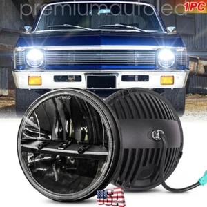 7" Inch Round LED Headlight For 1969 1970 1971 1972 1973 1974-1979 Chevy Nova/II - Imagen 1 de 8
