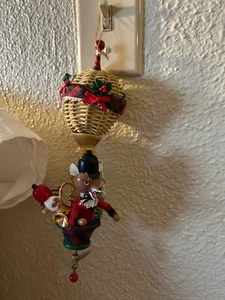 Kurt S Adler handgefertigte Maus im Heißluftballon Ornament 1987 - Bild 1 von 11