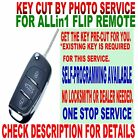 KEY CUT BY PHOTO J-STYLE FLIP REMOTE FOR RANGE VALET OR OLD RUBBER KEY FOB CLICK