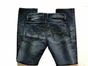 Diesel Mens Blue Denim 0839F Safado Regular Slim Straight Jeans Size W26 L30 - Picture 1 of 12