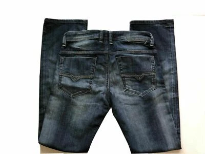 Jeans rectos ajustados regulares de mezclilla azul Diesel 0839F Safado para hombre talla W26 L30 Foto 1 de 4
