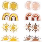 Sunflower Boho Sun Rainbow Iron On Patches Boho Embroidered Patches  For Jacket