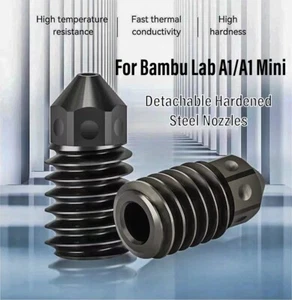 0.2 0.4 0.6 0.8 mm Hardened Steel Nozzle Kit For Bambu Lab A1/A1 Mini 3D Printer - Picture 1 of 11