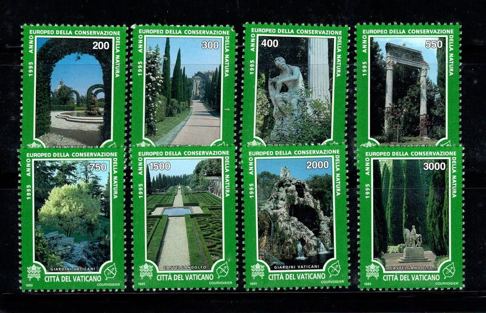 Vaticano 1995 Sass. 1011-1018 MNH 100 % jardines, naturaleza Foto 1 de 1