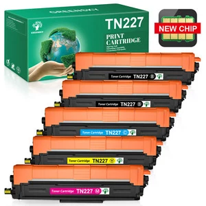 5x TN227 BCMY Cartuccia Toner per Brother HL-L3210CW HL-L3230CDW MFC-L3750CDW - Foto 1 di 8