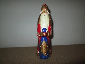 Figura X-Mas rusa tallada en madera del Viejo Mundo de colección pintada a mano 7,25" - Imagen 1 de 6