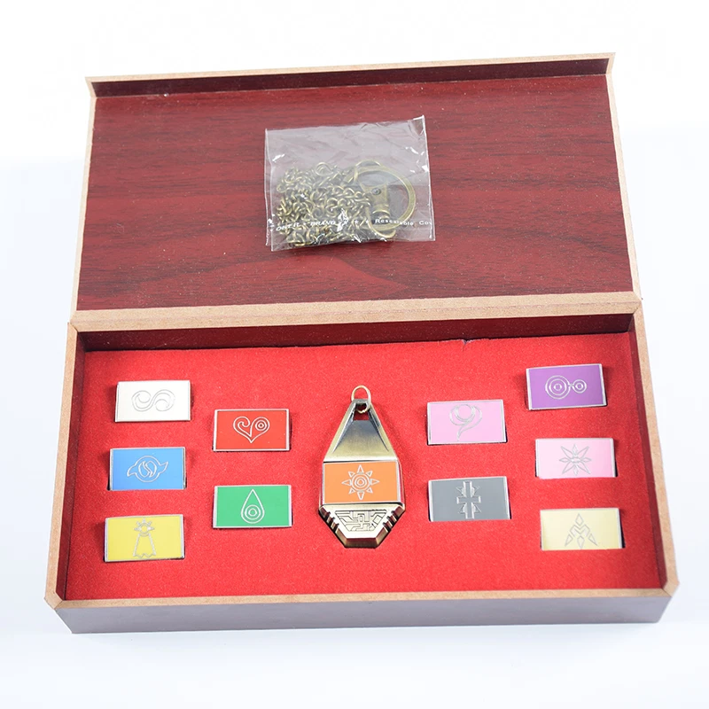NUOVO Digimon Adventure Tags&Crest emblema ciondolo collana 11 pezzi scatola collezione
