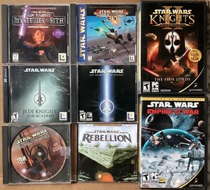 Lot 8 Star Wars PC Spiele: Sith Lords, Empire At War, Jedi Knight, Mysteries Sith - Bild 1 von 5