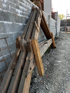 Softwood "A" frames from 1920's garage - Picture 1 of 4