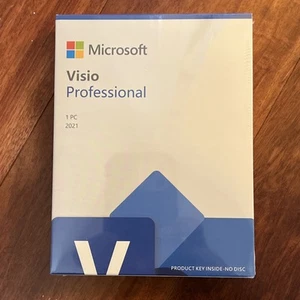 Microsoft Visio 2021 Professional (USB + klucz licencyjny) - Nowe zapieczętowane pudełko detaliczne - Zdjęcie 1 z 4
