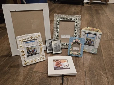 💠Hermoso lote de marcos de fotos (8) estilo casa de playa piedra madera metal Foto 1 de 4