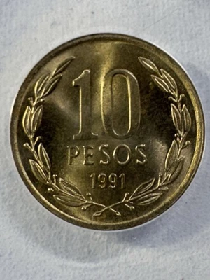 1991-So Chile 10 Pesos Graded MS 66 by ANACS - Image 1 of 4