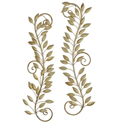 Leaf Reverie Wall Accent Set - Golden Bronze - Set of 2 - Nature Inspired - M... - Image 1 of 4
