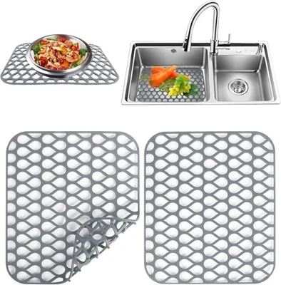 2 Stück Spülbeckenmatten Spülbeckeneinlage Spülmatte weich rechteckig 35x30 cm  - Bild 1 von 4
