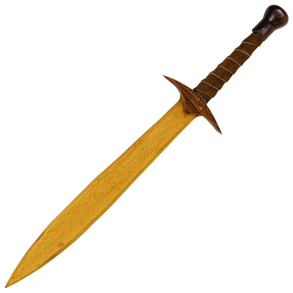 ARMORY REPLICAS Medieval Pretend Play Practice Sheesham Wood Wooden Dagger w/ Leather Handle