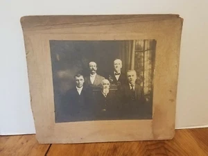 Antique Photograph 5 Men Gentlemen Victorian Edwardian Era Business men PHOTO - Picture 1 of 3