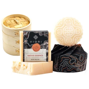 Viori Native Essence Natural Shampoo & Conditioner Bar w/ Bamboo Holder - Picture 1 of 7