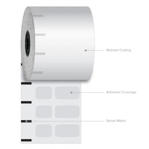 3 1/8" (80 mm) x 375' Iconex Ultralite Sticky Media Linerless Labels (30 rolls) - Picture 1 of 1