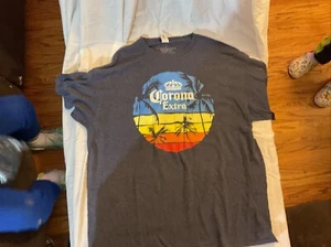 Auténtica Camiseta Corona Unisex Gráfico Logo Manga Corta Talla XL Azul Ajuste Regular - Imagen 1 de 11