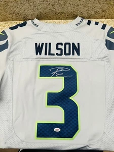 Russell Wilson Signed Seattle Seahawks Nike Elite Vapor Game Jersey 48 PSA COA - Picture 1 of 9