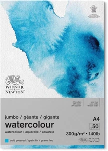 Winsor & Newton 6667010 Classic Watercolour Paper in Jumbo Pad - 50 Sheets A4 - Picture 1 of 12