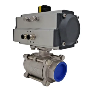 2" NPT doppeltwirkender pneumatischer luftbetätigter Kugelhahn Steuerantrieb 1000 PSI - Bild 1 von 15
