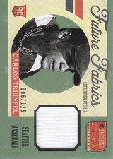 2013 Panini America's Pastime Future Fabrics #CT Carlos Triunfel Jersey 006/125