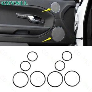 For Range Rover Evoque 12-19 Black Wood Grain Inner Door Speaker Ring Horn Trim - Bild 1 von 7