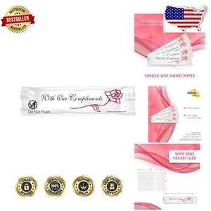 Refreshing Lemon-Scented Hand Wipes - 250 Individually Wrapped Extra Thick Wipes - Picture 1 of 8