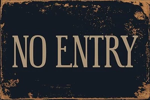 No Entry 8" x 12" Vintage Aluminum Retro Metal Sign VS494 - Picture 1 of 1