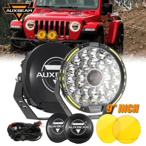 AUXBEAM 2pcs 9"inch 360-Pro LED Work Light Combo Pods Fog Lamp Offroad+Covers - Picture 1 of 12