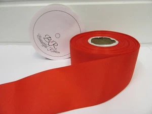 3mm 6mm 10mm 16mm 22mm 38mm 50mm POPPY BRIGHT RED Grosgrain Ribbon Ribbed Double - Picture 1 of 10